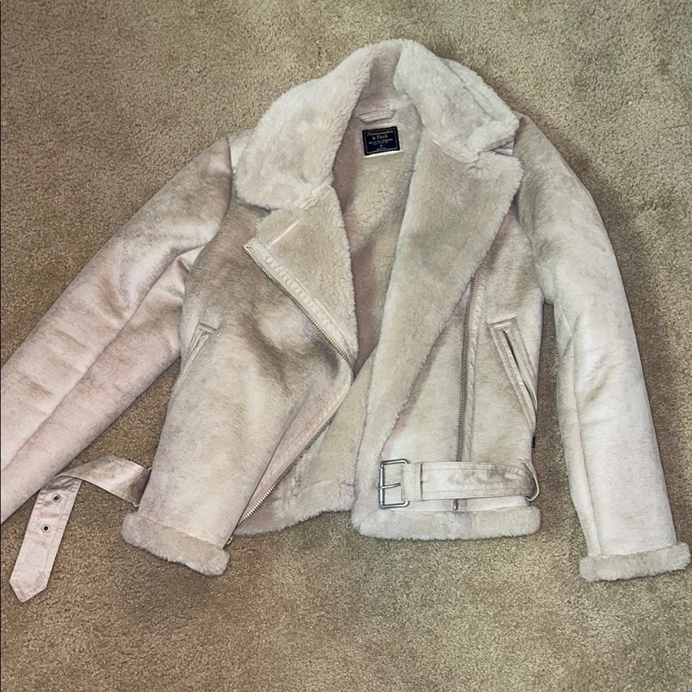 Women's Beige Shearling Jacket